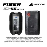 Speaker aktif 15 inch Audio One Fiber ZX-115 bertenaga 1200 Watt dengan material fiber kokoh untuk sound system profesional.