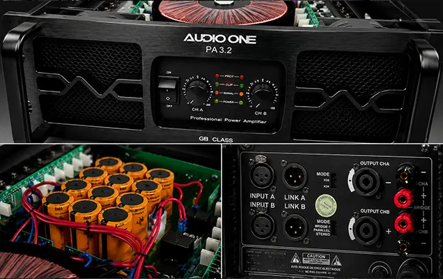 Power Amplifier Audio One profesional untuk sound system indoor dan outdoor.