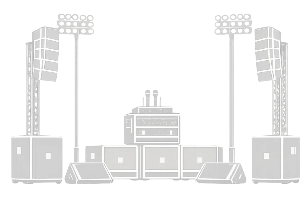 Paket sound system lapangan Audio One untuk acara outdoor