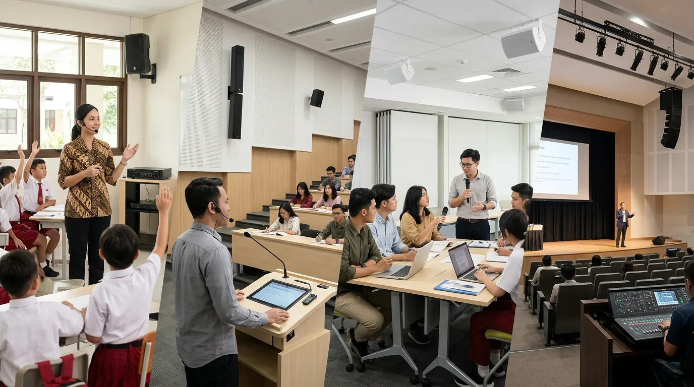 Sistem Pengumuman Profesional Audio One untuk Sekolah Kantor Rumah Sakit dan Tempat Ibadah