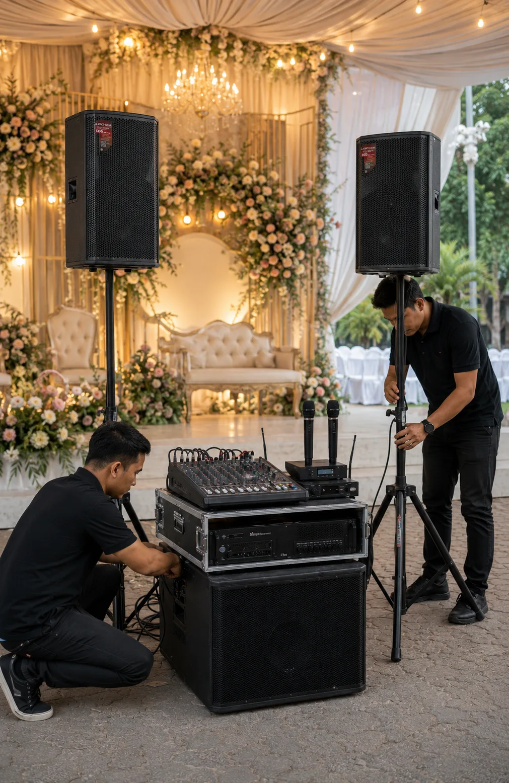 Paket sound system hajatan indoor Audio One untuk syukuran pengajian dan acara keluarga