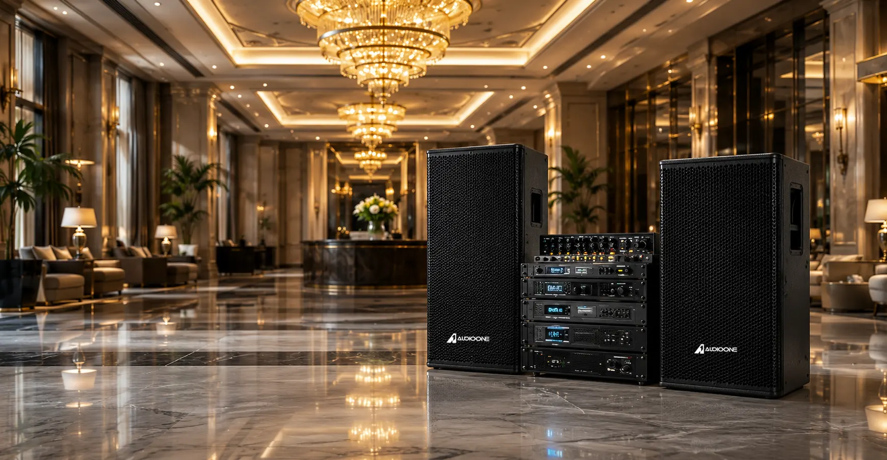 Sound System Hotel Profesional Audio One untuk Ballroom, Lobby, dan Resto