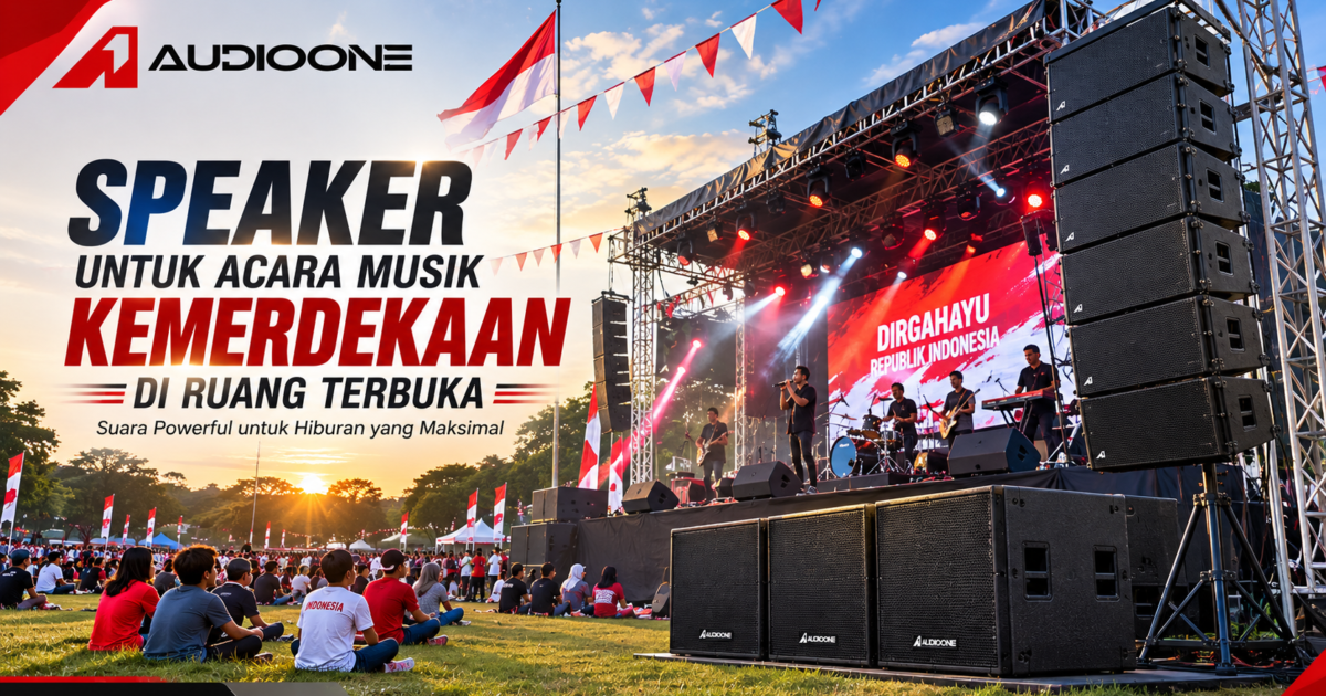 Speaker untuk Acara Musik Kemerdekaan di Ruang Terbuka