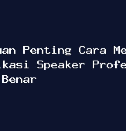 Ilustrasi cara membaca spesifikasi speaker profesional